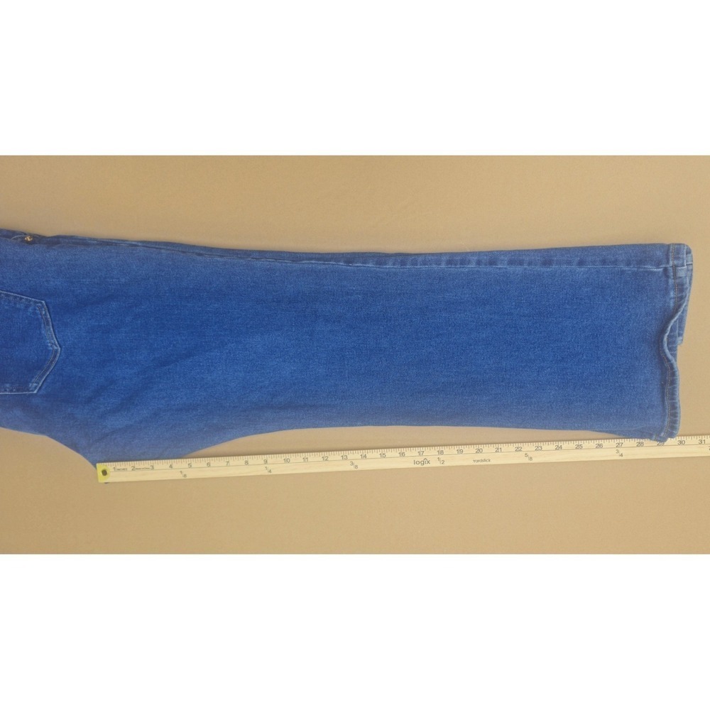 Michael Kors Jeans 14 High Rise Front Seam Split Hem Straight Stretch Denim - Picture 7 of 13
